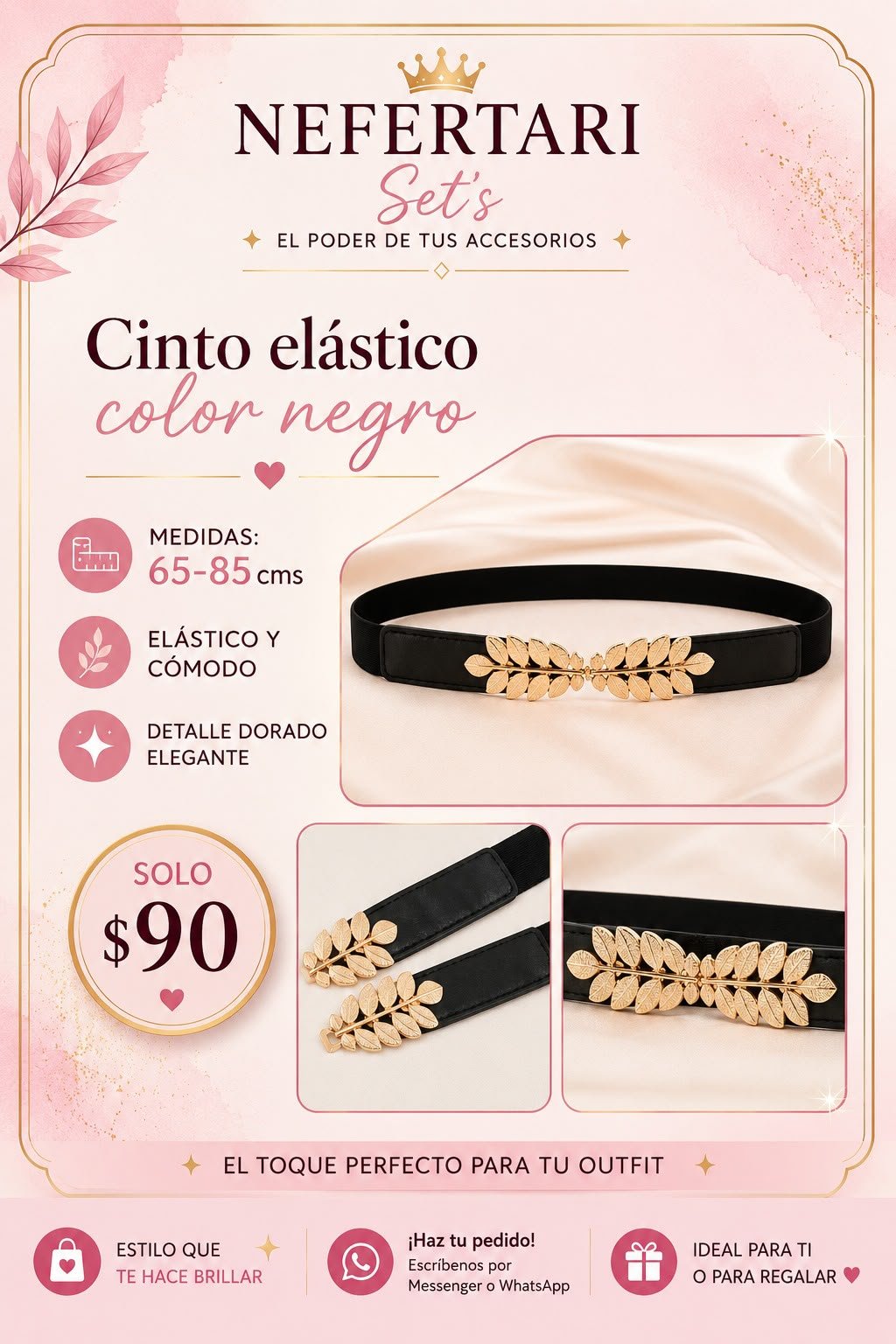 Cinturón Elástico color Negro